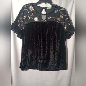 Elegant Black Velvet Skirt